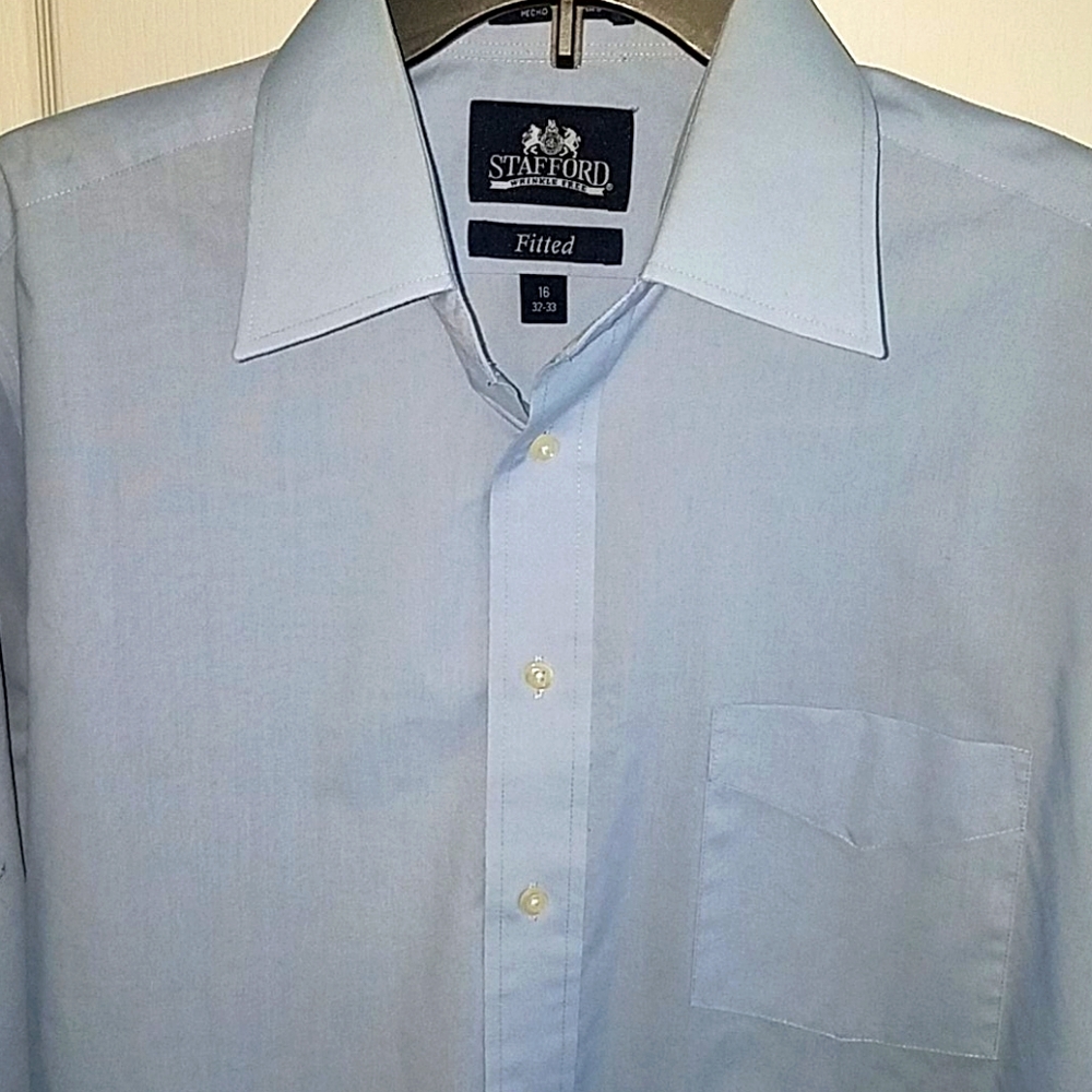 Mens 16 Fitted Dress Shirt Stafford